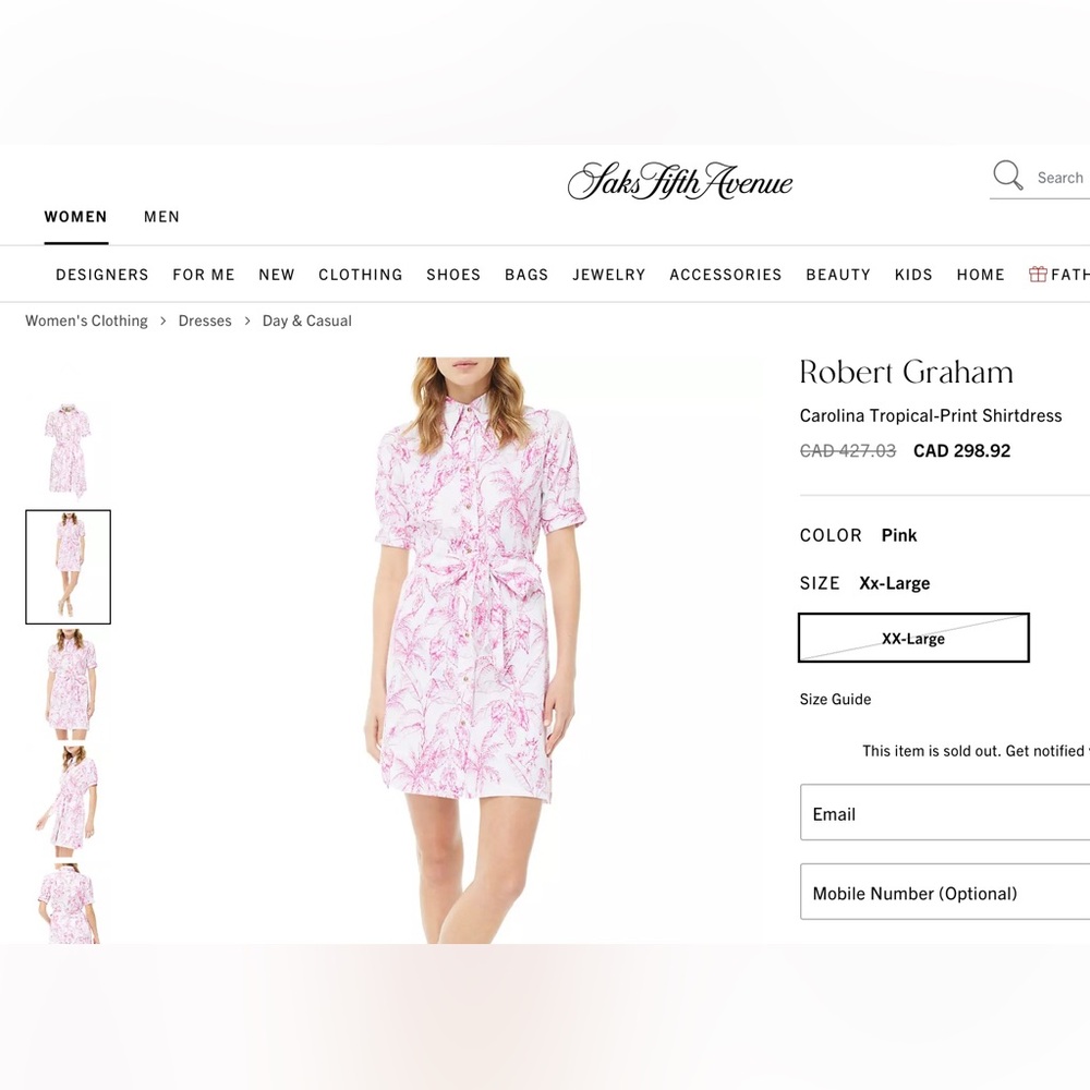 Robert Graham - Carolina Tropical Print Shirtdress - Picture 5 of 5